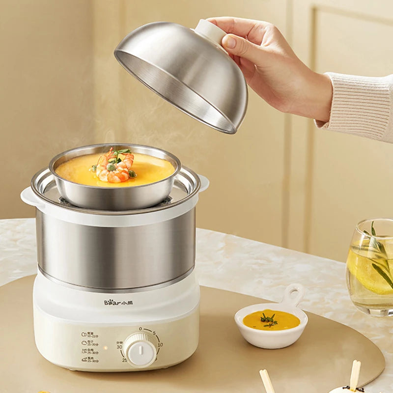 Caldeira elétrica automática de ovos, máquina de café da manhã, vaporizador multicooker, fogões de ovos, waffle doméstico, fogão a vapor com temporizador, 360W