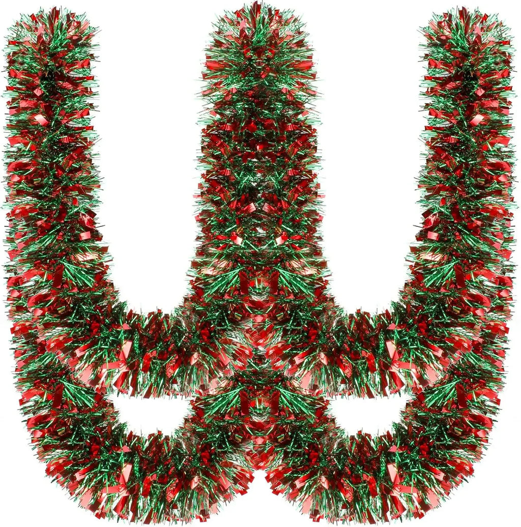 Guirlandas de Natal com Fitas e Laços para Decoração de Balcões, Enfeites para Árvore de Natal, Decoração de Festas e Casa, Adereço Pendente