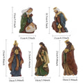 Conjunto de Figuras de Presépio, Cena da Sagrada Manjedoura, Decoração de Natal, Estátua do Nascimento de Jesus, Ornamentos Católicos Cristãos
