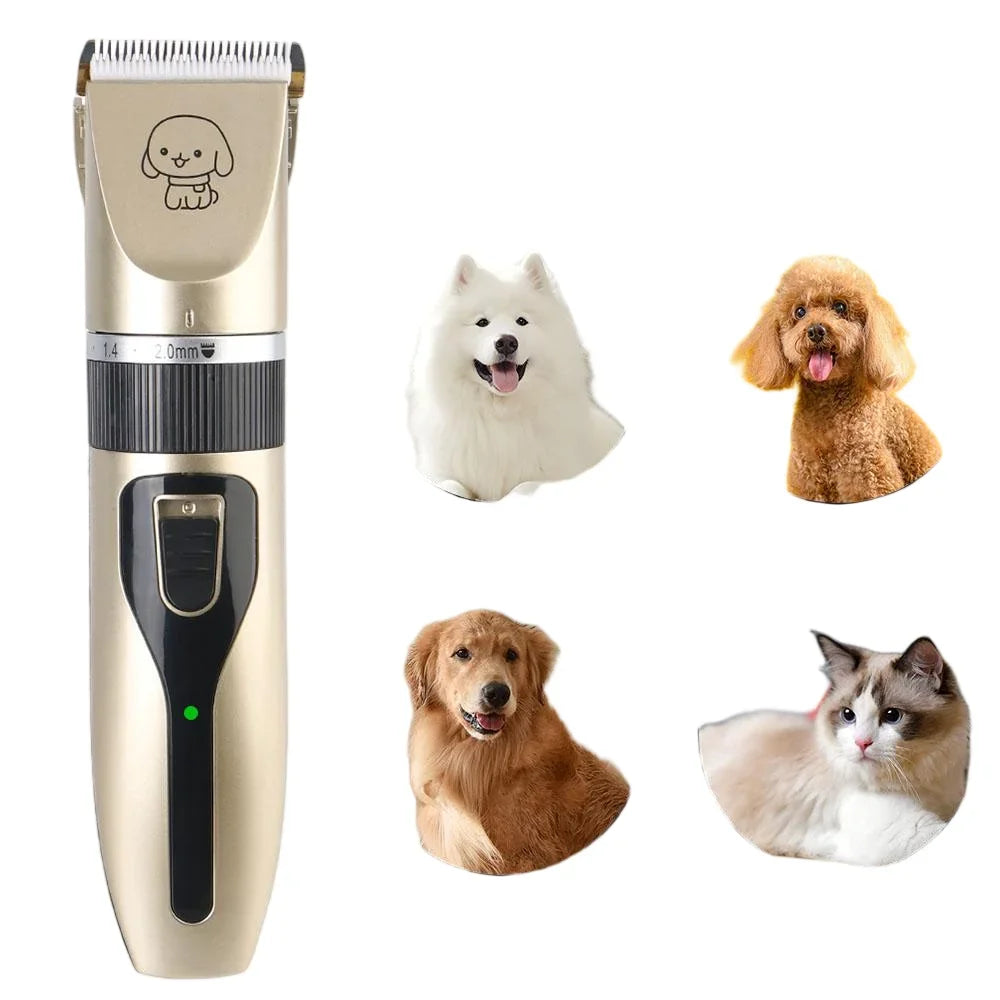 Aparador elétrico para animais de estimação para barbear cães e gatos; aparador de pêlos de animais de estimação; barbeador elétrico de beleza.