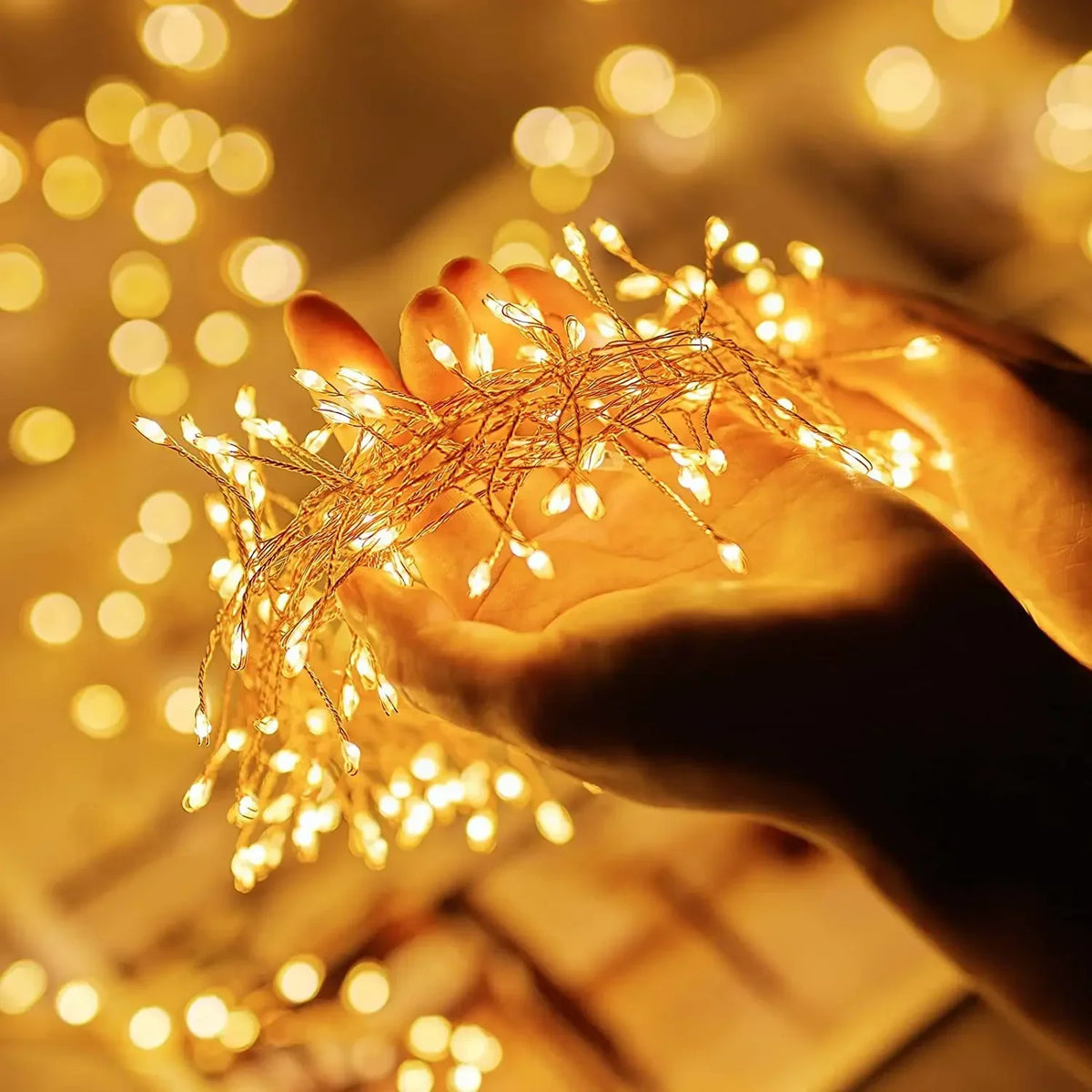 Luzes de cordão LED para decoração de árvore de Natal, guirlanda de Halloween e Ano Novo, luzes de fada com alimentação DC EU/US para decoração de casamento, festa e Natal