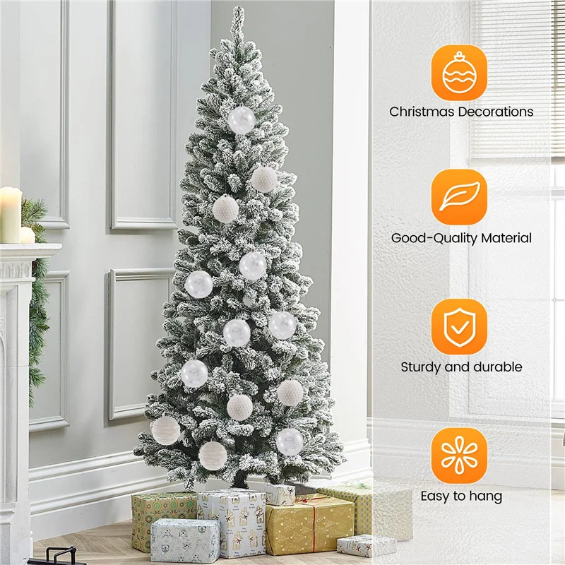 Abyn-bola de natal enfeites grandes decorações de árvore bolas festa de natal pendurado ornamentos decorações de natal para o ano novo