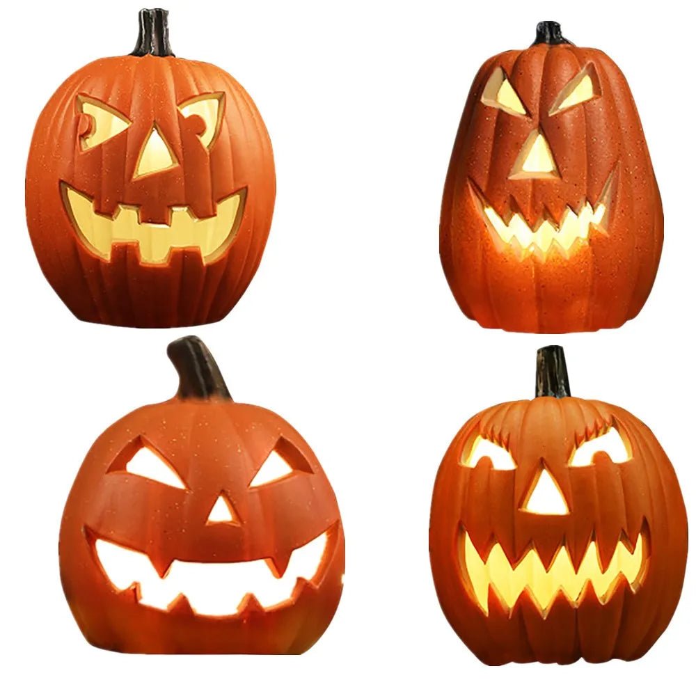 Decoração de halloween abóbora luz abóbora decoração interior e exterior estilo vintage oco iluminado abóbora cena layout decoração para casa