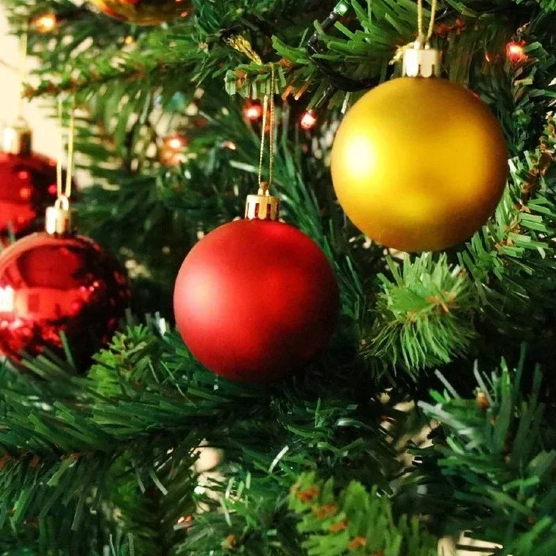 24 Bolas de Natal para Decoração de Árvore de Natal, Enfeites para Decoração de Casa, Halloween, Ano Novo, Acessórios de Bolas Pendentes de Natal