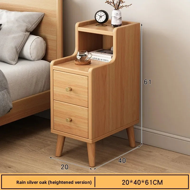 Mesa de Cabeceira Multifuncional para Casa, Armário Estreito de Armazenamento para Quarto Pequeno, Armário de Cabeceira Kasa & Pet