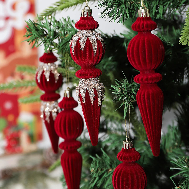 1 caixa de bolas de Natal Red Velvet, enfeites pendentes para árvore de Natal, decoração para festas em casa, presentes de Natal e Ano Novo 2026