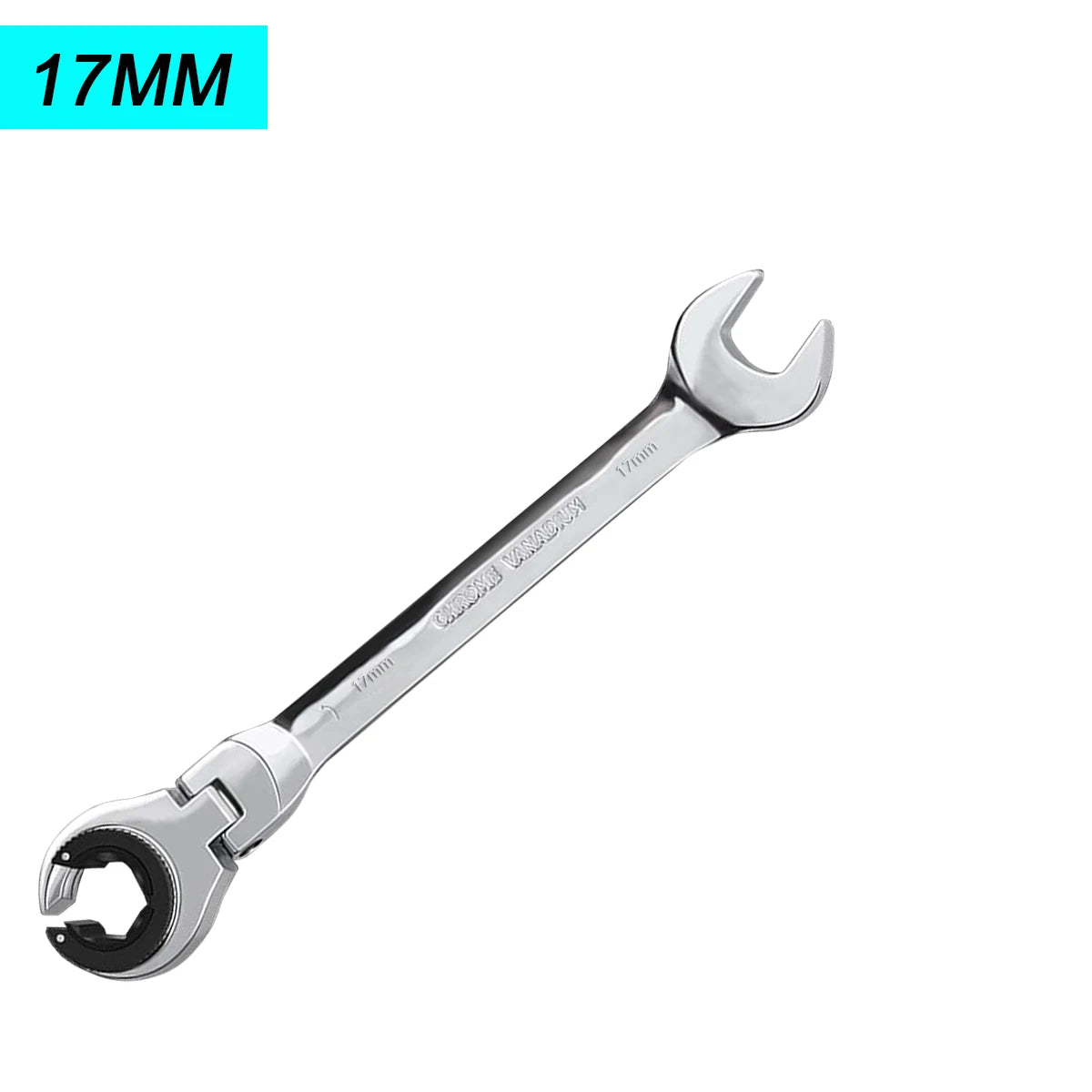 1 chave de catraca de cabeça flexível aberta dos pces, chave de catraca métrica com 72 dentes, chave de catraca de tubulação de aço cromo vanádio Kasa & Pet