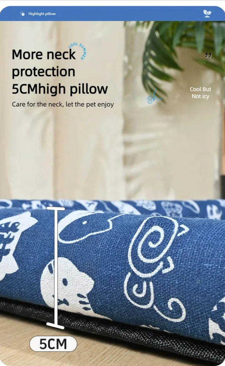 Cama para animais de estimação para gatos e cães, adequada para todas as estações, tapete refrescante de verão, confortável e resistente a pelos, suprimentos para animais de estimação com o.