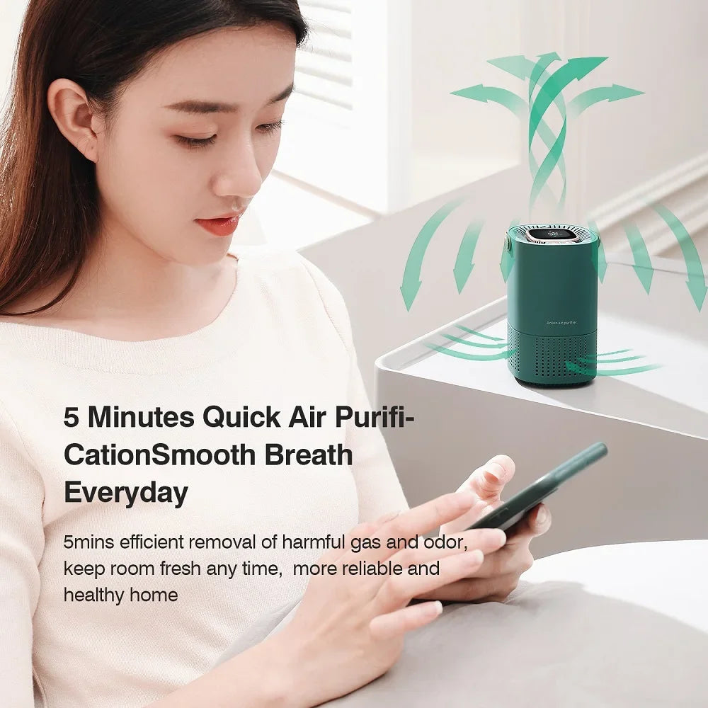 Purificador de Ar Xiaomi Mijia Ionizador Gerador de Íons Negativos Remoção de Odor de Fumaça de Cigarro Filtro HEPA PM 2.5 Purificador de Ar