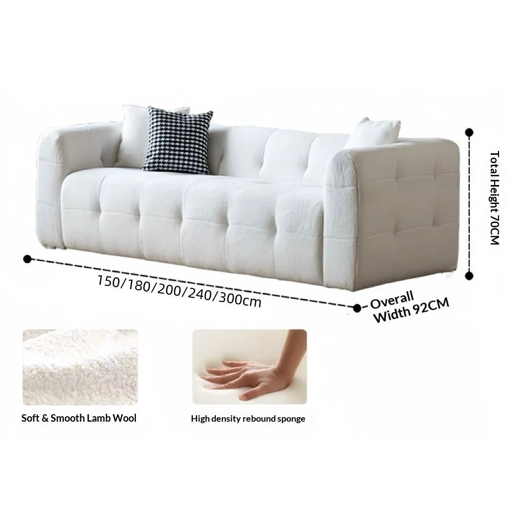 Any Size Custom Compressed Fabric Sofa Hand Tufted Design Integrated Sponge Roll Pack Shipping Multiple Color Living Room Bedroo