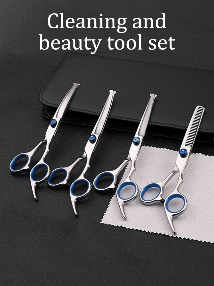 Tesoura do cabelo do cão de pelúcia, Pet Clean Grooming Tools, cabeça redonda segura, 6 ", 1Pc