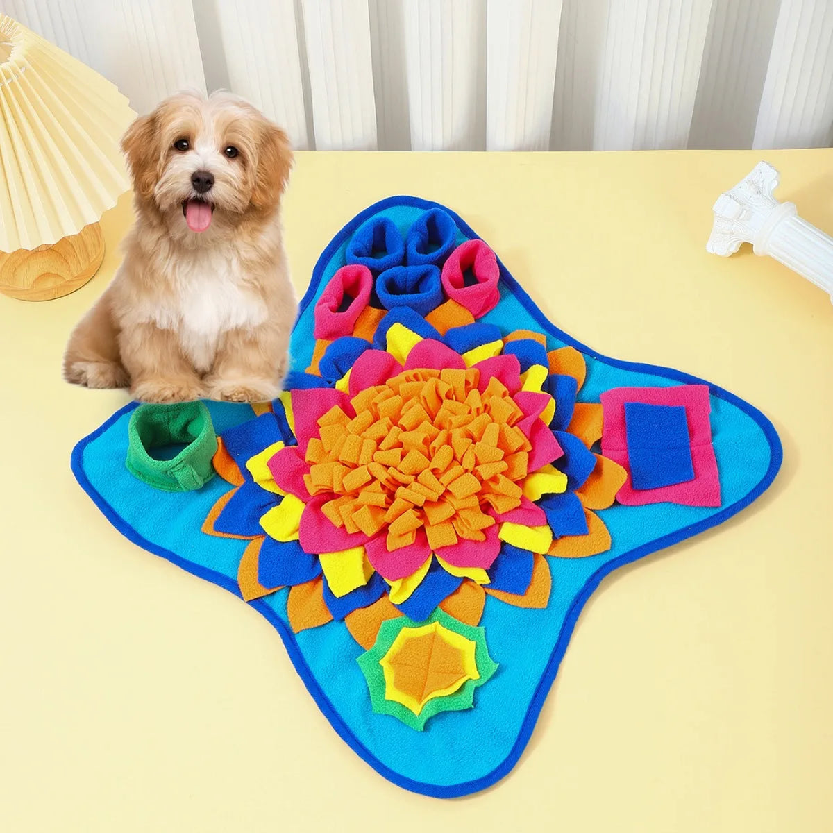 Boa esteira de ripa para animais de estimação para cães, quebra-cabeça de alimentação interativa para o tédio, incentiva habilidades naturais de forragem