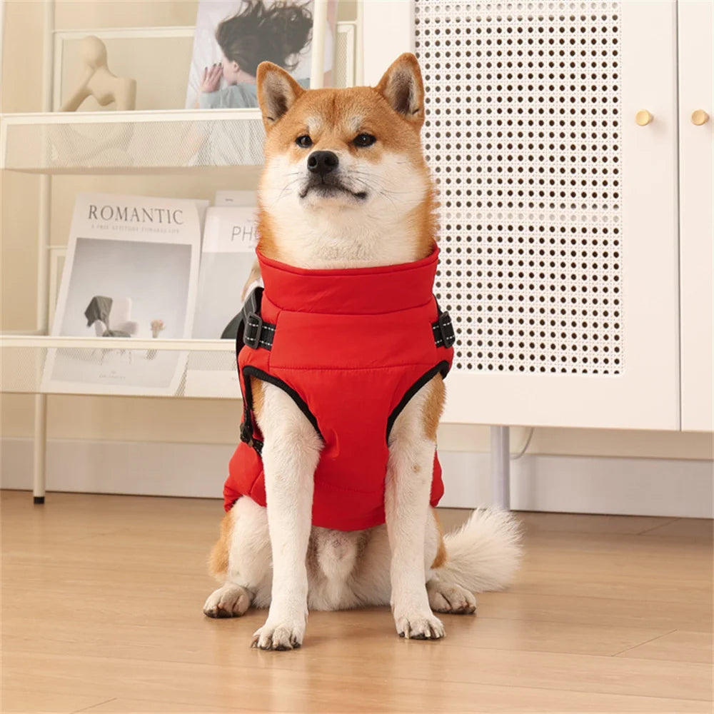 Colete Impermeável para Cães com Arnês Refletivo, Roupas de Inverno para Cães Pequenos e Médios, Shiba Inu, Doberman, Jaquetas para Atividades ao Ar Livre