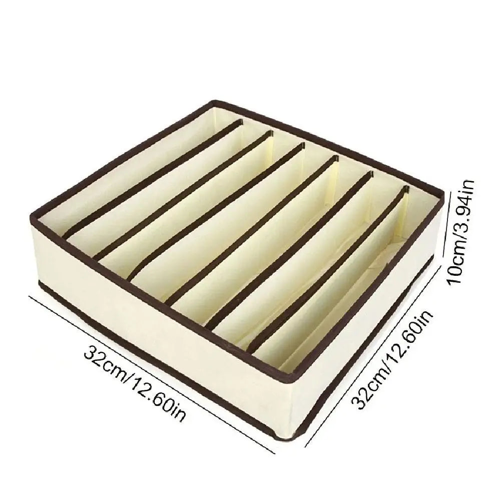 Organizador para roupas íntimas, meias, sutiãs, calças, organizadores dobráveis para armário, divisor de gavetas, caixa de armazenamento para lenços, organizadores de gavetas para guarda-roupa