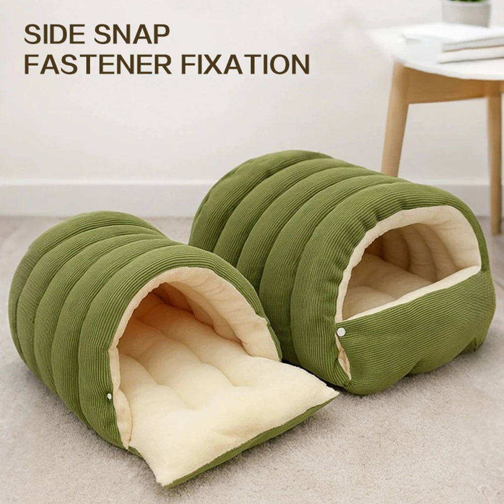 Cama removível para animais de estimação, cama para cães de estimação, lã espessante de pelúcia, camas macias quentes para filhotes, gatos, tenda, esteiras de dormir para animais de estimação pequenos e médios