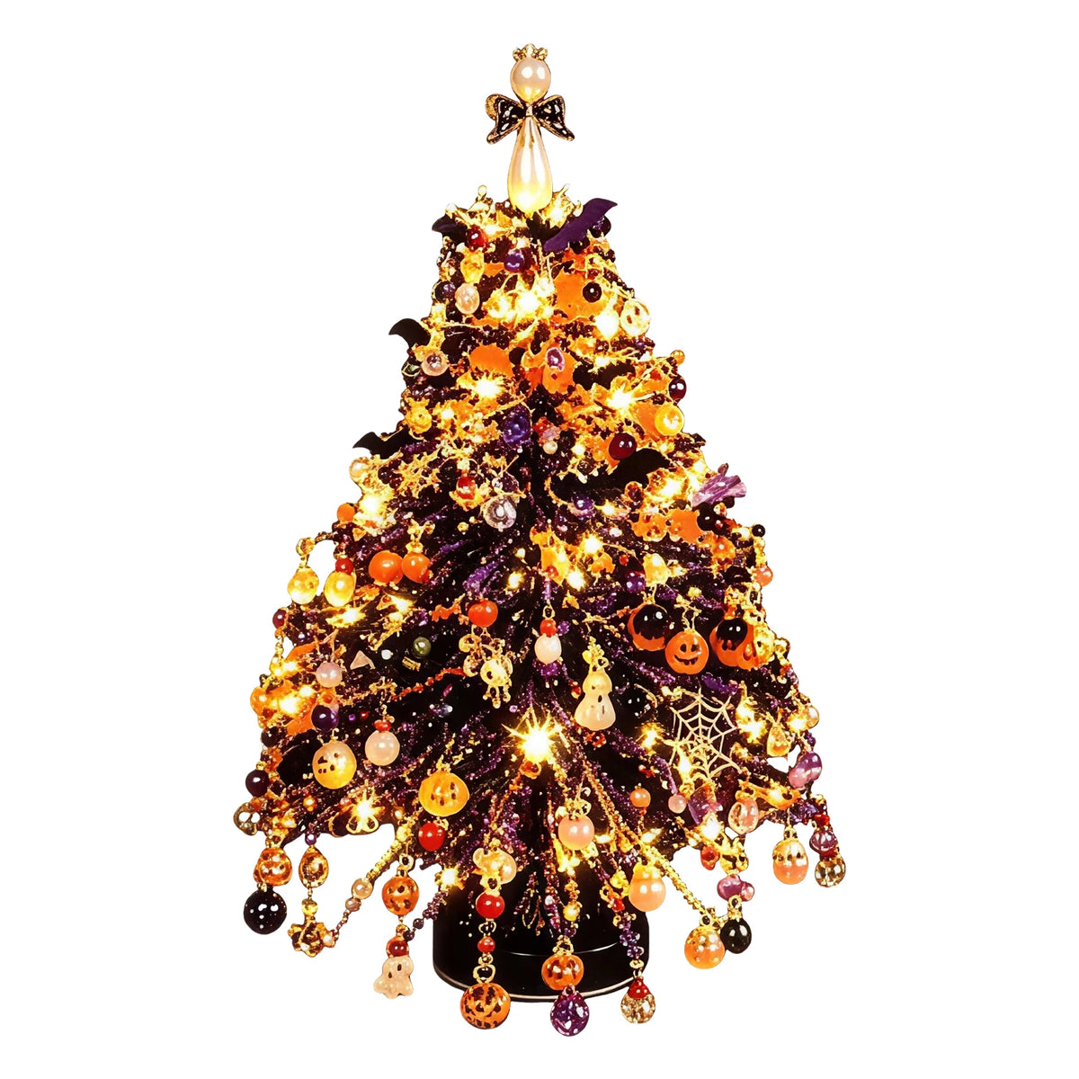 Kit de Artesanato de Natal DIY: Árvore de Natal com Contas e Luzes Brilhantes para Decoração com Contas