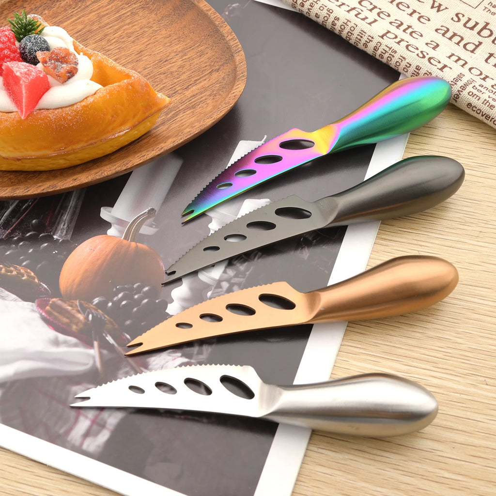 Conjunto de Utensílios para Cortar Manteiga com 6 Peças, Espalhadores de Queijo e Geléia, Cortador de Creme, Faca Multifuncional para Manteiga e Pão, Gadget de Cozinha