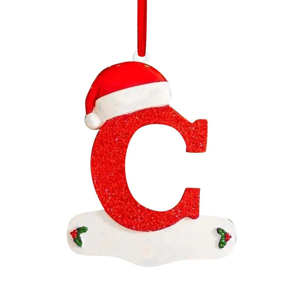 Personalize Decoração De Natal, 26 Letras, Pingente para Árvore De Natal Decor,DIY Nome Ornamento