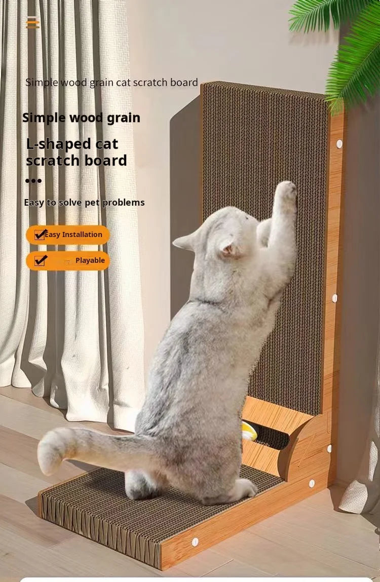 Gato arranhando post gato arranhando placa de madeira resistente ao desgaste e resistente a riscos pós móveis treinamento moagem garra brinquedos