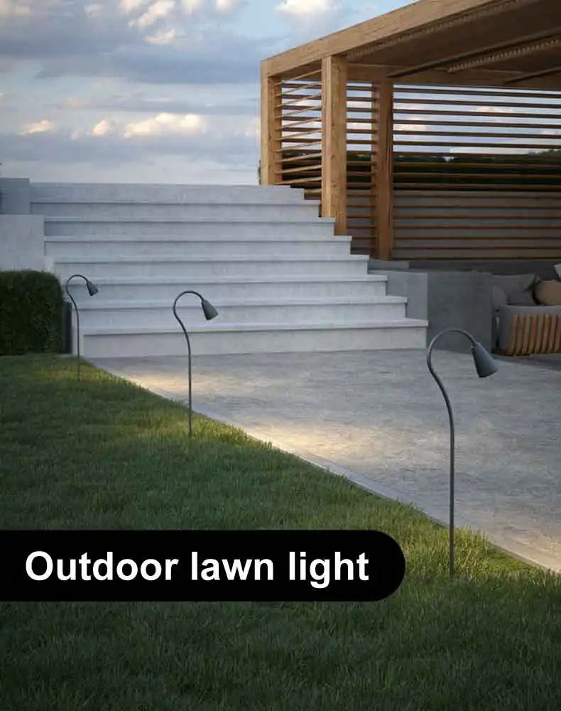 Gramado impermeável ao ar livre simplificado moderno reed lâmpada pátio paisagem gramado conectado à lâmpada elétrica plug in