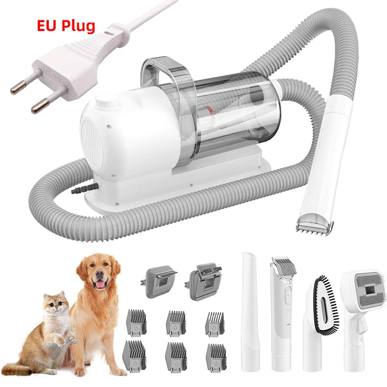 6 In 1 Pet Grooming Vacuum Kit Dog Grooming Clippers Pet Hair Remover With Power 2.5L Large Suction & Low Noise Pet Hair Kits