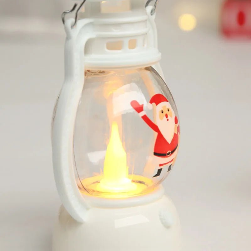 Portátil led natal papai noel boneco de neve lanternas decoração interior luzes alimentado por bateria para casa natal ano novo navidad ornamentos