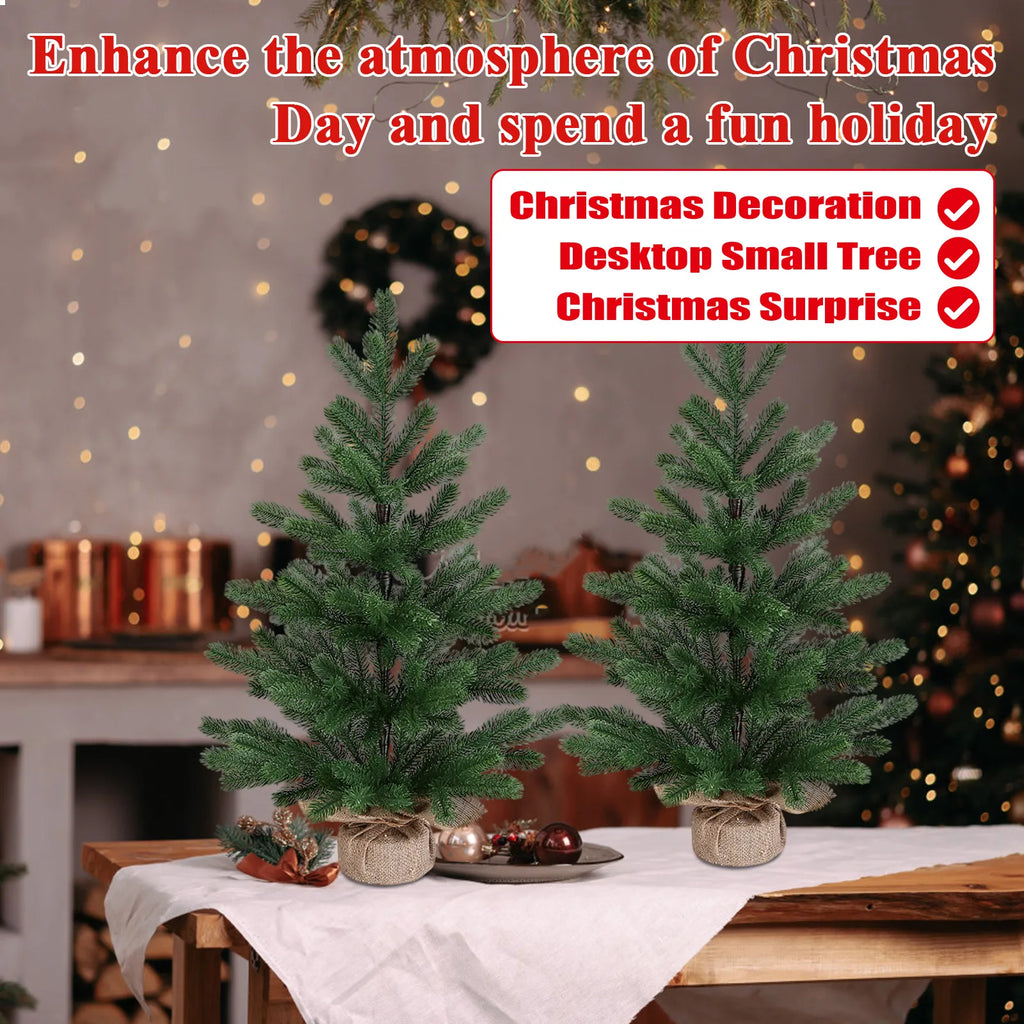 Árvore de natal artificial clássica, atmosfera de festival familiar, ornamentos de mesa, festa de natal, suprimentos de decoração delicados