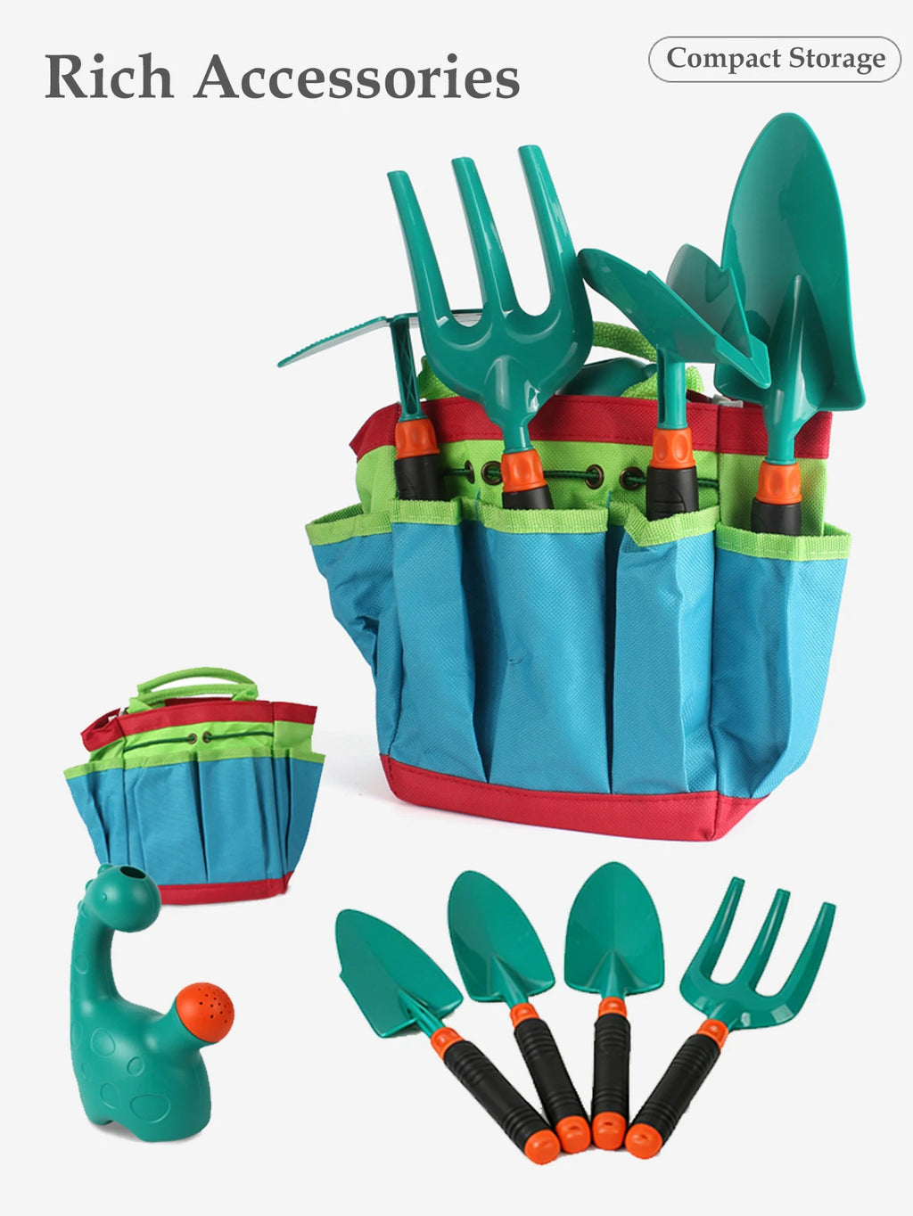 Conjunto de Ferramentas de Jardinagem para Crianças, Carrinho de Praia com Acessórios, Luvas e Ferramentas para Plantar Flores, Presentes para Meninos e Meninas