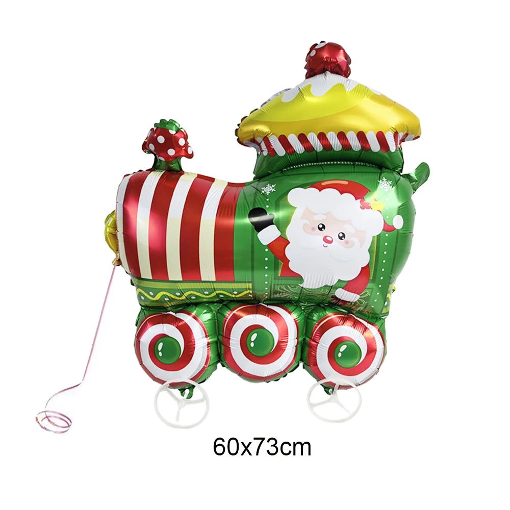 Balão Metalizado de Natal: Boneco de Neve, Rena, Árvore de Natal, Caixa de Presente, Bengala Doce, Luminária de Rua - Decoração de Festa de Inverno e Natal