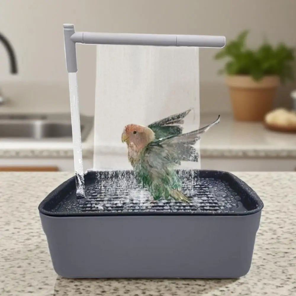 Chuveiro para Pássaros, Banheira Automática Recarregável com Torneira Circulante, Acessórios para Banho de Animais de Estimação