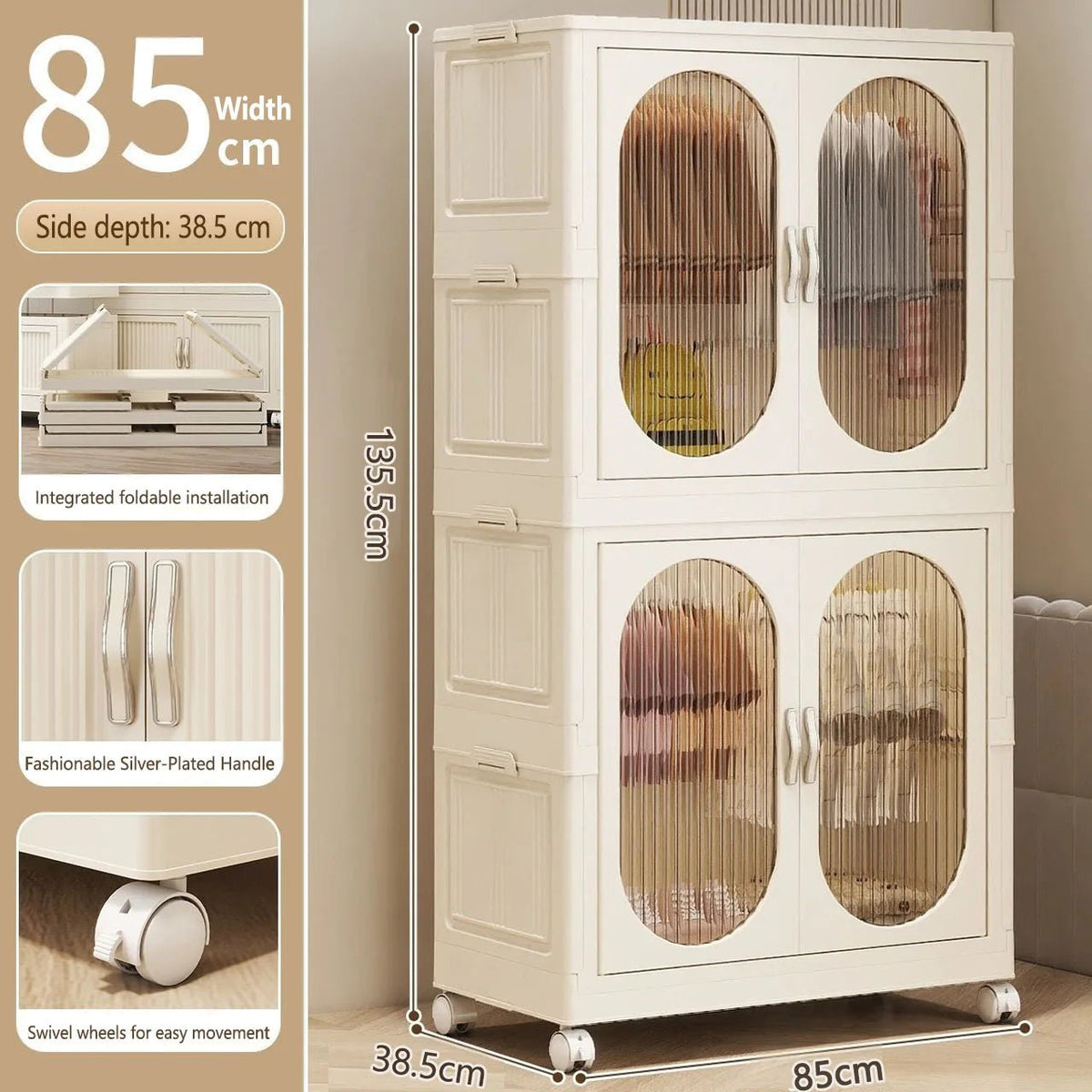 Armário de armazenamento para bebês, uso doméstico, roupas e colcha, guarda-roupa para crianças, escola primária, roupas de estudante, armário de armazenamento dobrável - Kasa & Pet