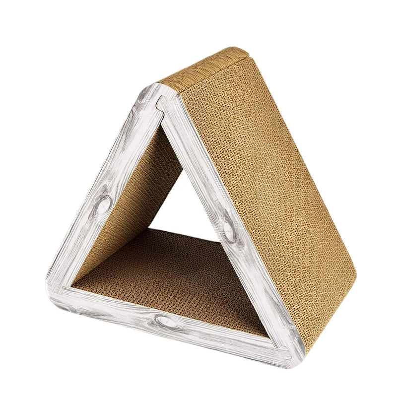 Novo Arranhador Vertical para Gatos, Poste de Arranhar Triangular Dobrável, Produto Multifuncional 3 em 1 para Gatos, Almofada para Gatos com Uso em 6 Lados