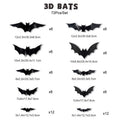 Decorações Assustadoras de Halloween: Luzes LED 3D de Morcego |   Adesivos de Parede Flexíveis, Decoração Luminosa Alimentada por Energia |   Decoração de Festa, Janela