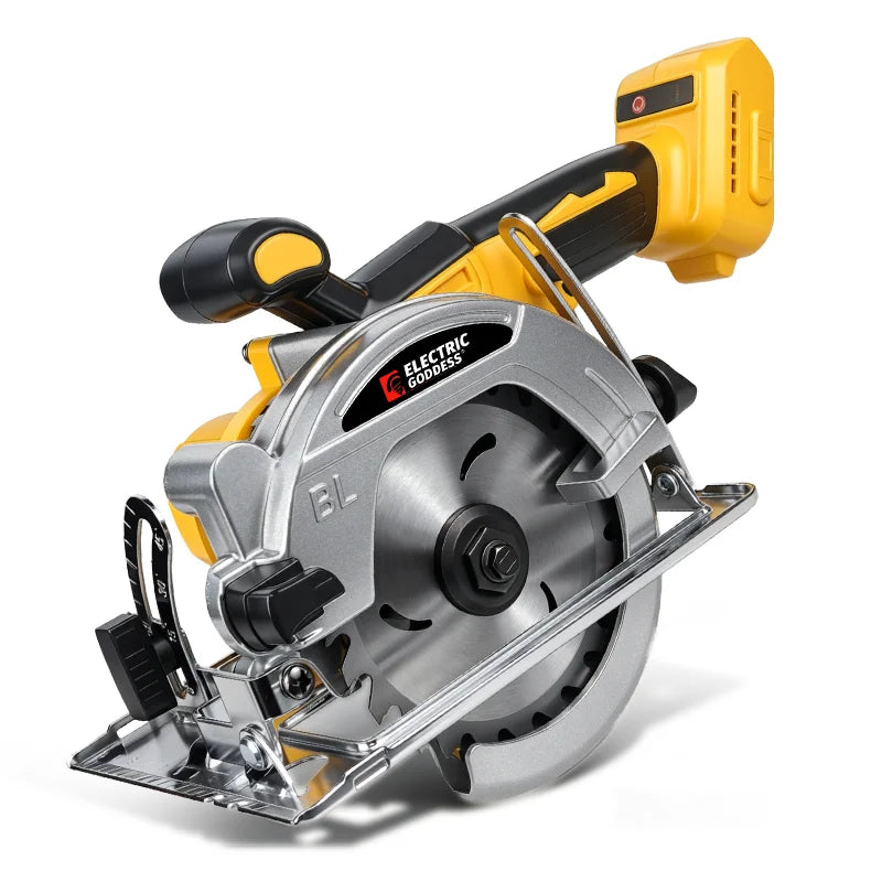 Serra Circular Elétrica Compacta Goddess de 5 Polegadas Sem Escovas, Ferramenta Elétrica para Cortar Madeira e Metal, Compatível com Bateria Dewalt 20V