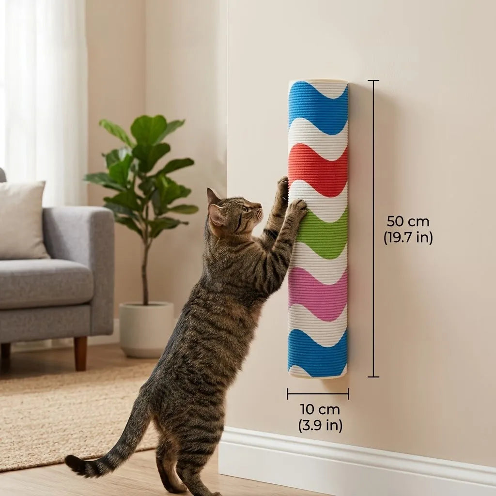 Poste Arranhador para Gatos de Alta Adesão, Brinquedo para Animais de Estimação, Ideal para Gatos Afiarem as Garras em Ambientes Internos
