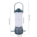 Alimentador de pássaros pendurado à prova de esquilo recipiente de comida de pássaros pp dispensador de comida de pássaros recipiente tubular alimentadores de pássaros para suprimentos para animais de estimação