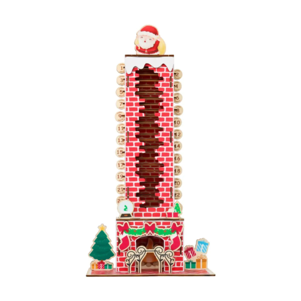 Natal advento calendário de madeira desktop ornamento de natal para casa festa de férias sala estar decorações calendário de adviento