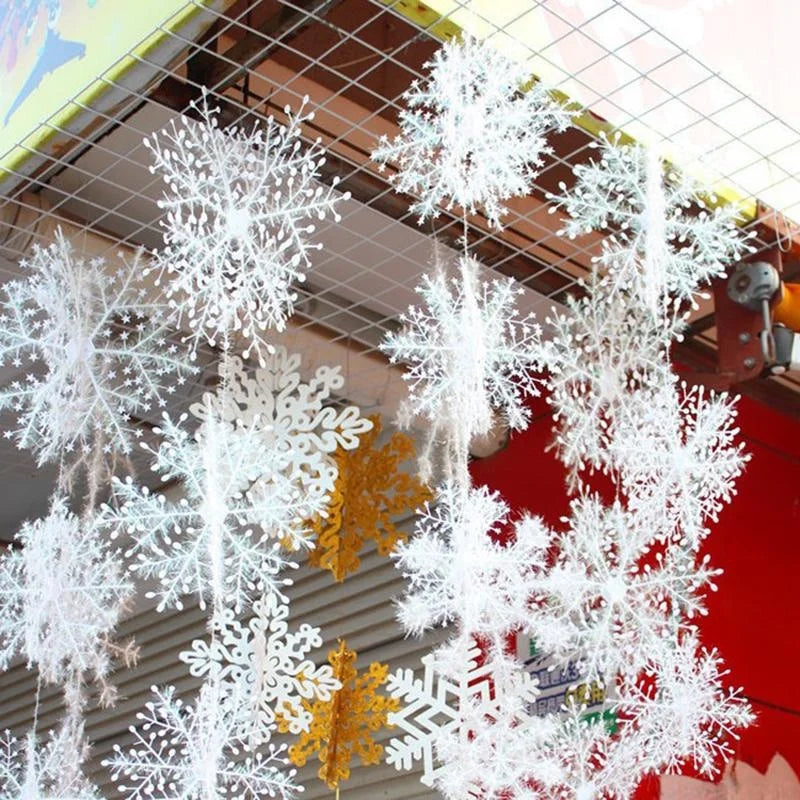 Natal Snow White Tree Decorações, Holiday Party, decoração de casa, 10 sacos