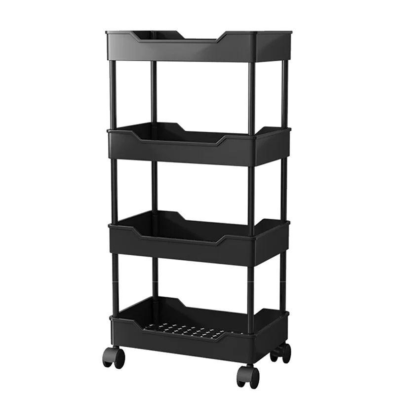 Carrinho organizador de cozinha móvel de 3/4 camadas com rodas, carrinho de armazenamento, prateleira, banheiro, rack de armazenamento, carrinho de bar
