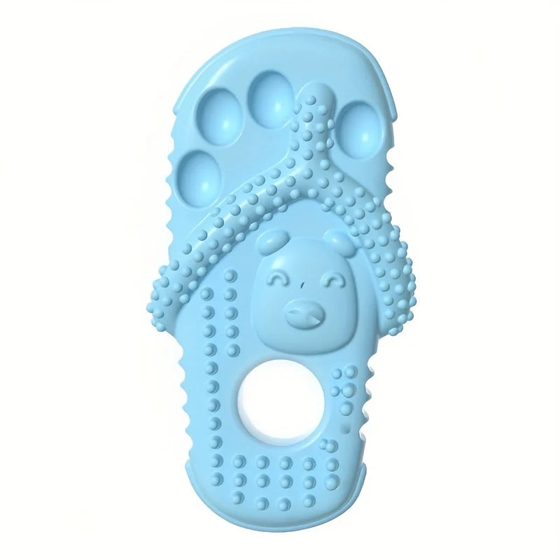 Chinelos para mordida de cães, brinquedos para animais de estimação, para mordiscar gatos e cães, com pontas salientes, para limpeza e afiação dos dentes, brinquedos de TPR com som, brinquedo para animais de estimação