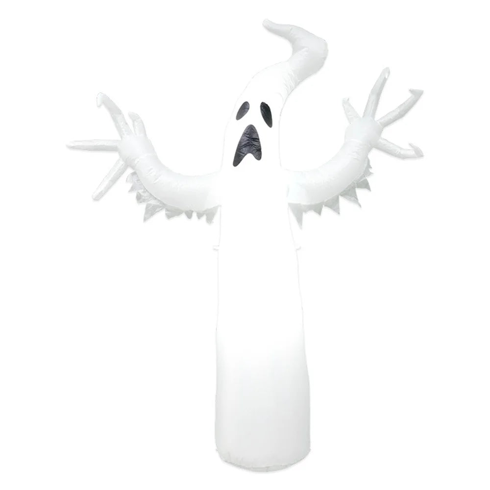 Fantasma Inflável de Halloween, Decoração de Fantasma com Luz LED, Acessório Assustador para Jardim, Decoração para Festa de Casa Assombrada ao Ar Livre