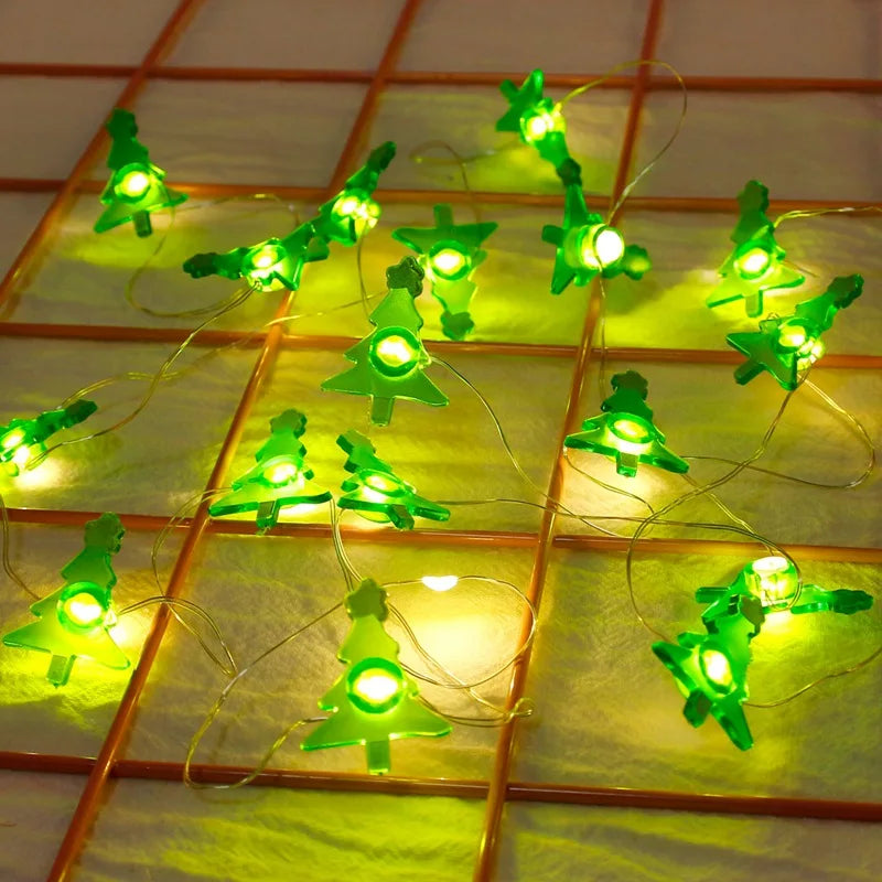 Papai noel natal led luz corda feliz natal decoração para casa 2025 enfeites de árvore de natal navidad presentes de natal ano novo