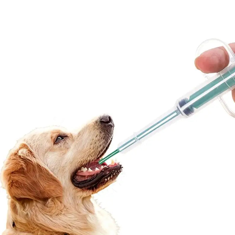 Dispensador de Comprimidos para Animais de Estimação com Ponta Macia, Aplicador de Remédios para Cães e Gatos com Êmbolo Ergonômico, Ferramenta de Alimentação para Pequenos Animais