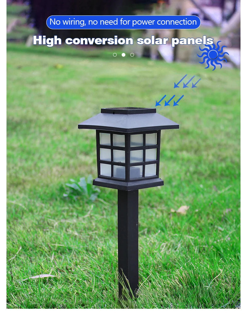 LED Solar Lawn Light para exterior, impermeável Path Light, Jardim e Estrada, Decoração de Pátio, Luminárias de Paisagem, IP65