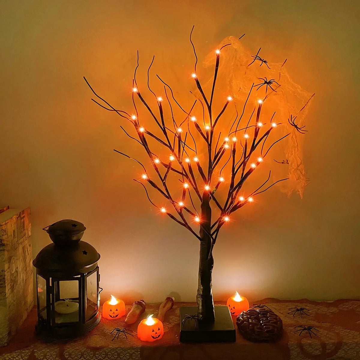 Natal led luzes da árvore natal bétula árvore decoração para casa luzes interior quarto paisagem árvore brilhante - Kasa & Pet