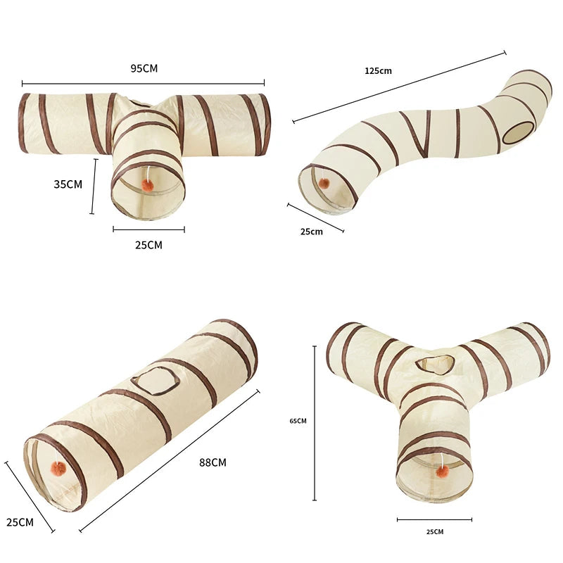 Túnel Dobrável para Gatos, Brinquedo Interativo para Gatos, Filhotes, Cães e Coelhos, para Treinamento e Diversão, Alivia o Tédio.