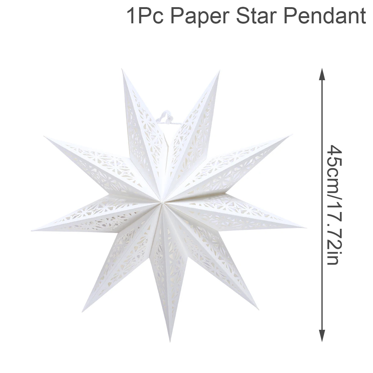 Estrela oca pendurado pingentes ramadan decoração 2024 para casa navidad natal noel presentes enfeites de natal ano novo 2024