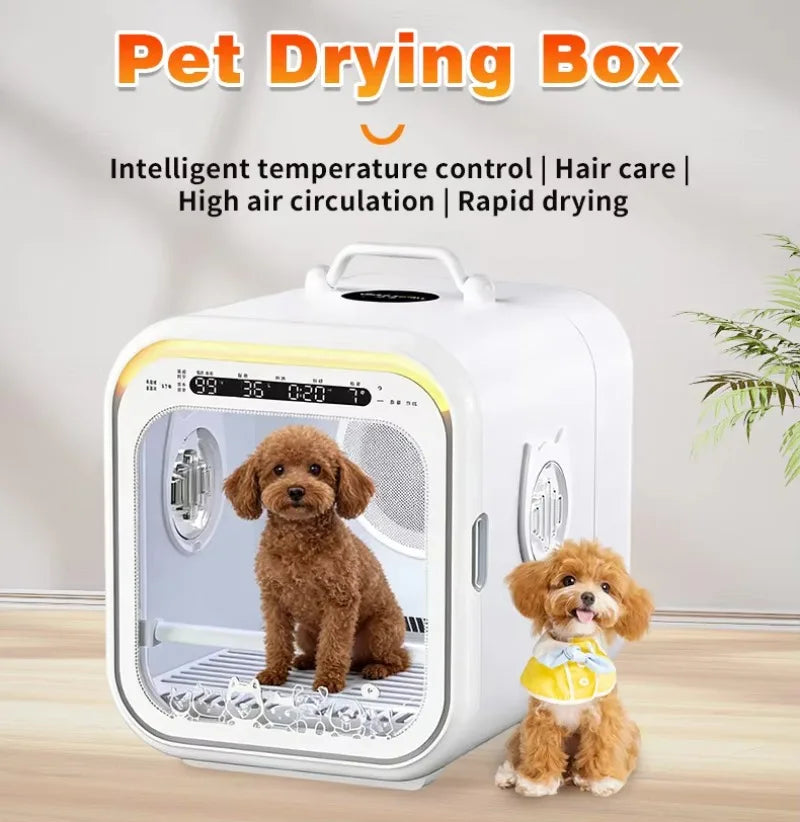 Secador de Pelos para Cães e Gatos, Soprador Potente para Tosa, Motor Silencioso, Múltiplas Configurações de Velocidade, Secagem Rápida para Pelos Grossos e Longos