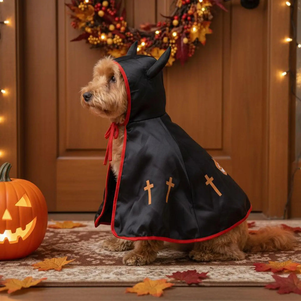 Halloween gato cão trajes engraçado filhote de cachorro manto cão trajes para festa de halloween filhote de cachorro foto adereços grande raça foto adereços