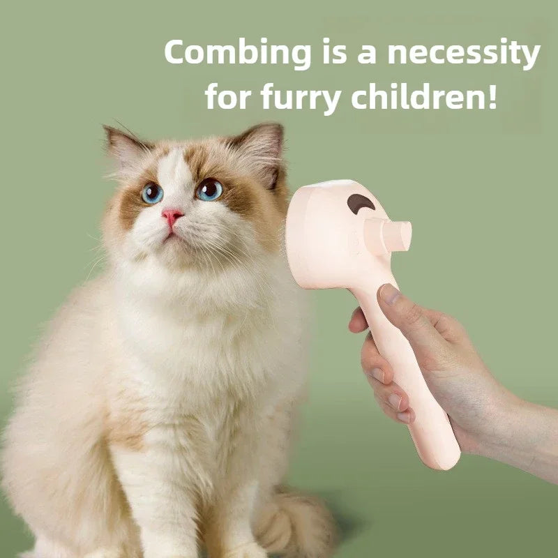 Escova de limpeza para cães, spray de vapor limpo para animais de estimação, escova de vapor exclusiva para cães, escova de limpeza de luxo